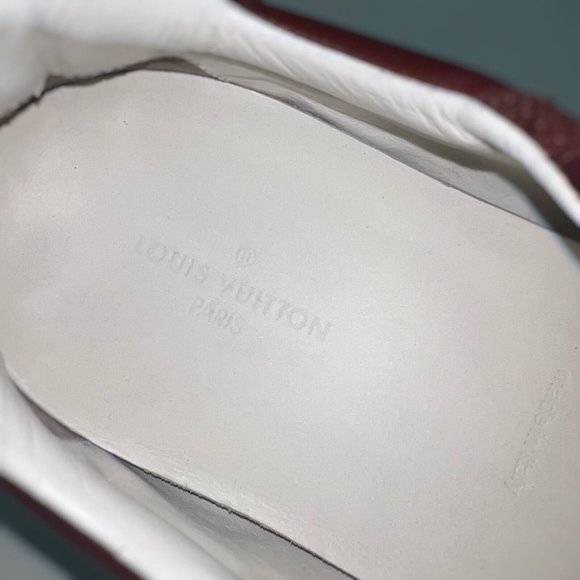 Louis Vuitton Abbesses low top trainer red suede mesh 8 LV or 9 US 42 EUR GO1106 - Picture 12 of 13